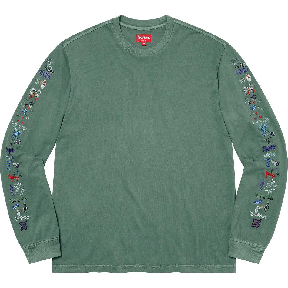 Supreme AOI Icons L/S Top Truien Groen | NL313GL