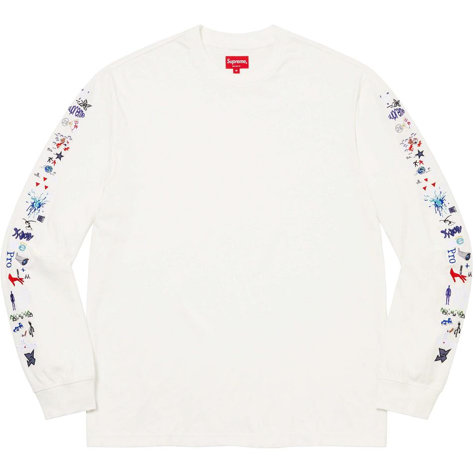 Supreme AOI Icons L/S Top Truien Wit | NL315JJ