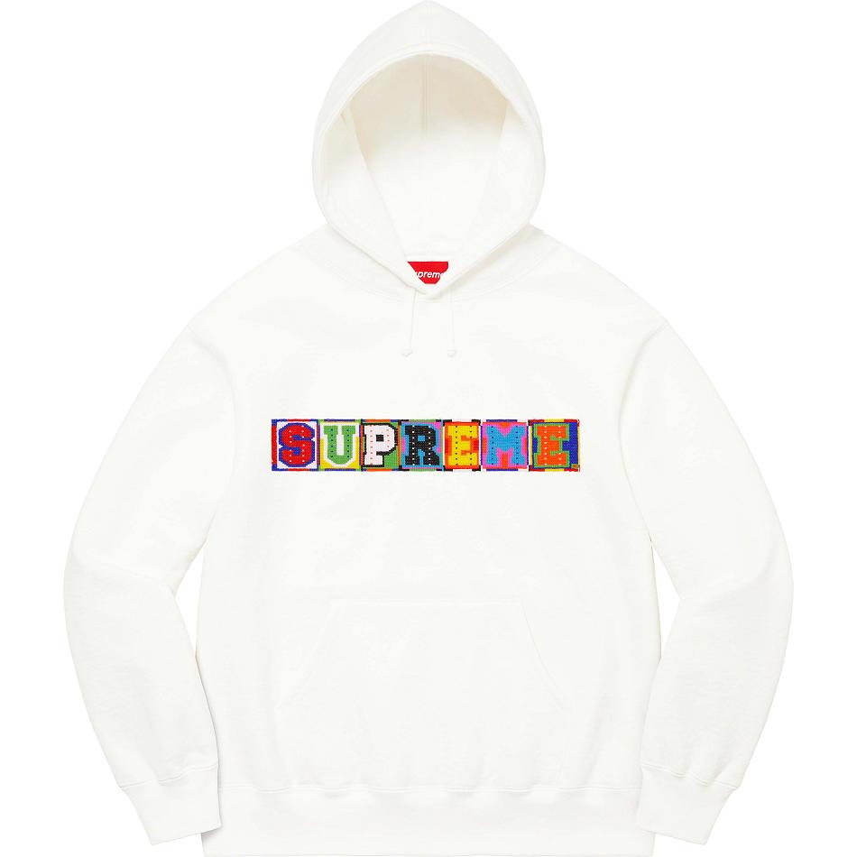 Supreme Beaded Met Capuchon Sweatshirts Wit | NL272MA