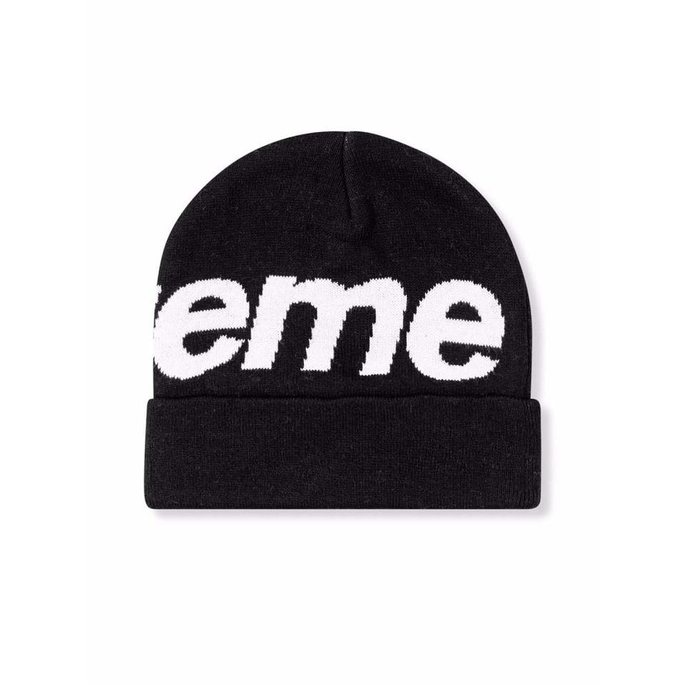 Supreme Big Logo Beanie Hoeden Zwart | NL111XF