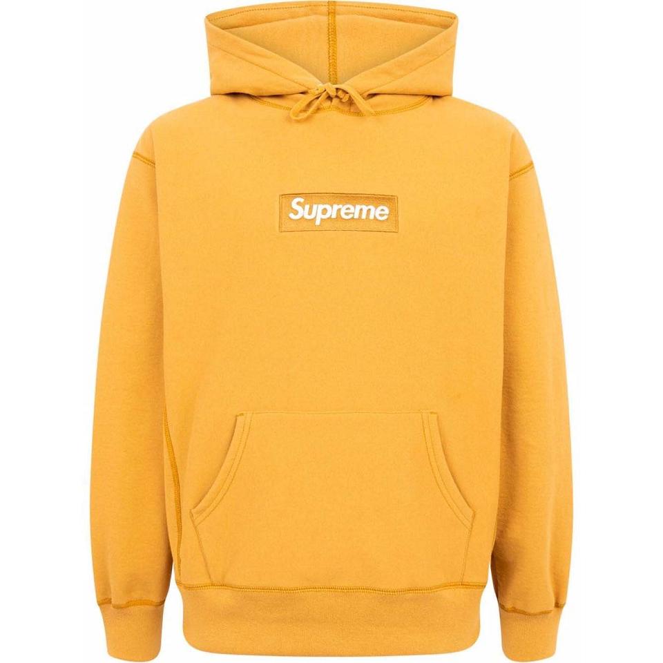 Supreme Box Logo Hoodie Geel | NL488IS