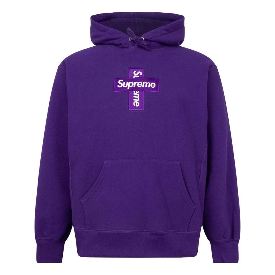 Supreme Cross Box Logo Hoodie Paars | NL485TV