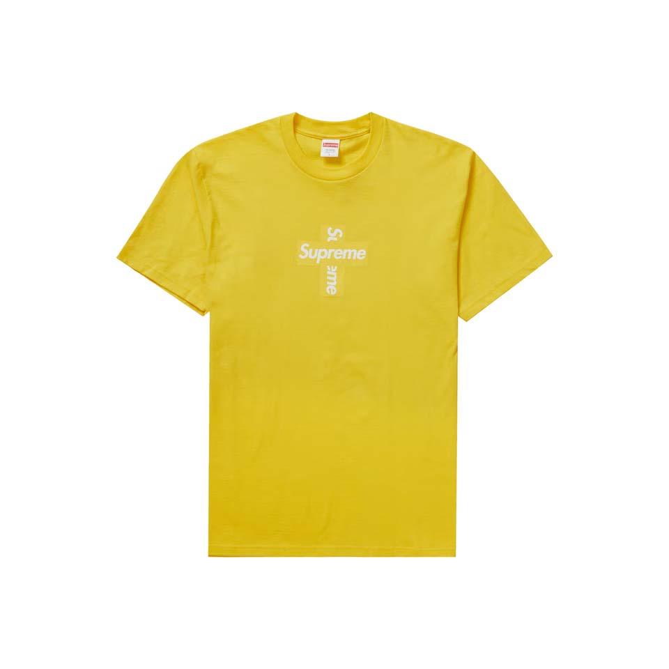 Supreme Cross Box Logo T-shirts Geel | NL201UT