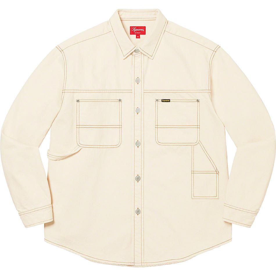 Supreme Denim Painter Overhemd Beige | NL389DN