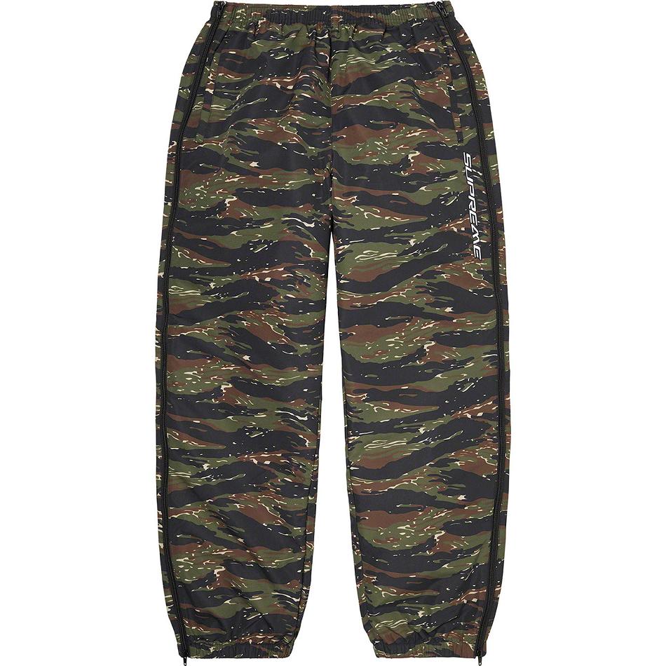 Supreme Full Zip Baggy Warm Up Pant Broek Groen Camo | NL428MA