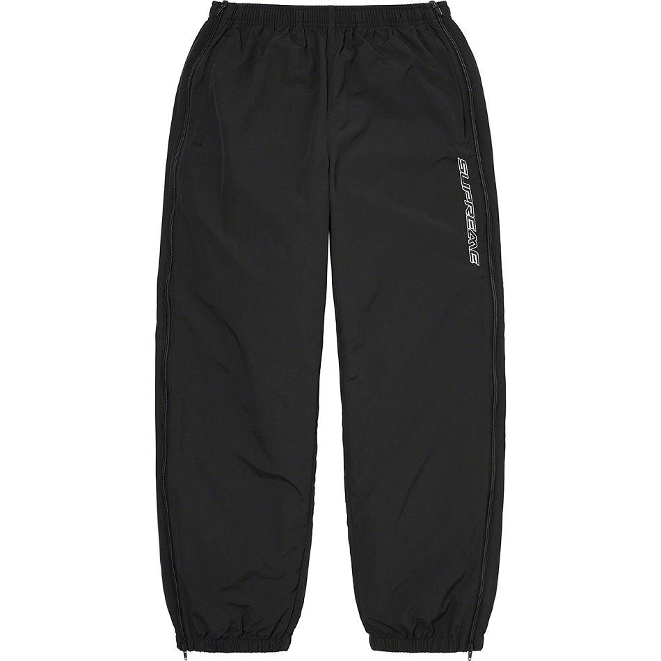 Supreme Full Zip Baggy Warm Up Pant Broek Zwart | NL432RW