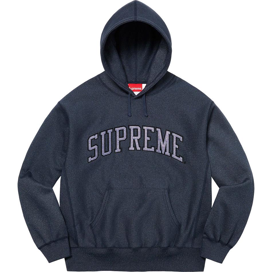 Supreme Glitter Arc Met Capuchon Sweatshirts Donkerblauw | NL295VD