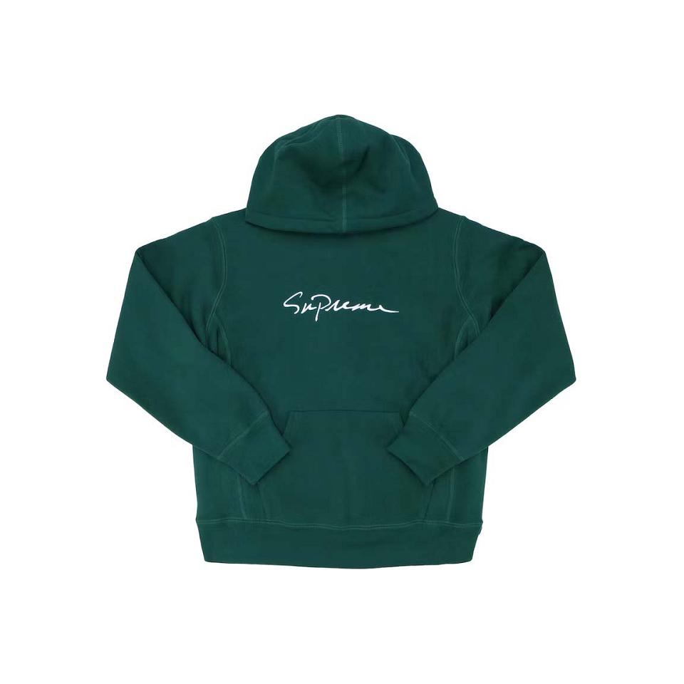 Supreme Klassieke Script Met Capuchon Sweatshirts Groen | NL268CE