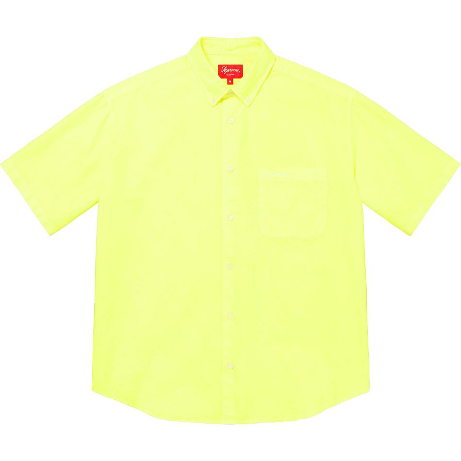 Supreme Loose Fit S/S Oxford Overhemd Geel | NL382YU