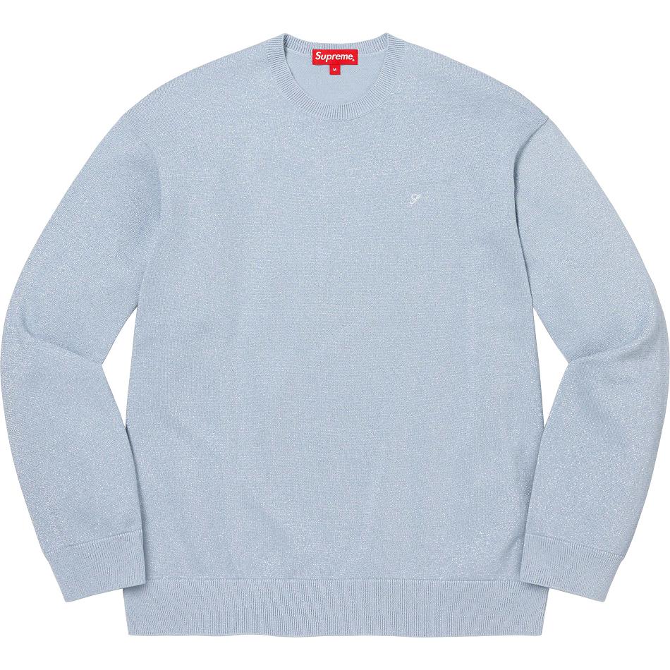 Supreme Metallic L/S Top Truien Turquoise | NL334PQ