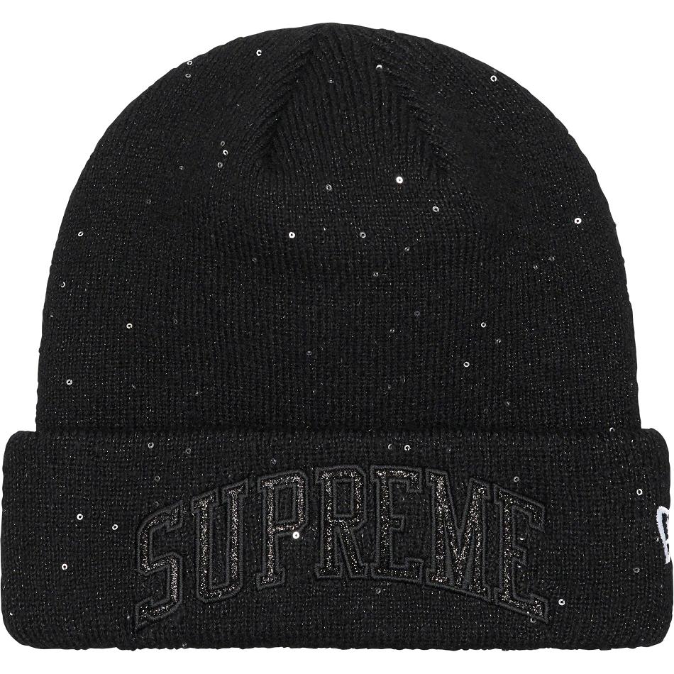 Supreme New Era® Metallic Arc Beanie Hoeden Zwart | NL146RW