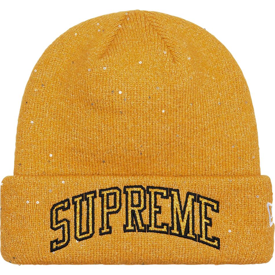 Supreme New Era® Metallic Arc Beanie Hoeden Goud | NL147TV