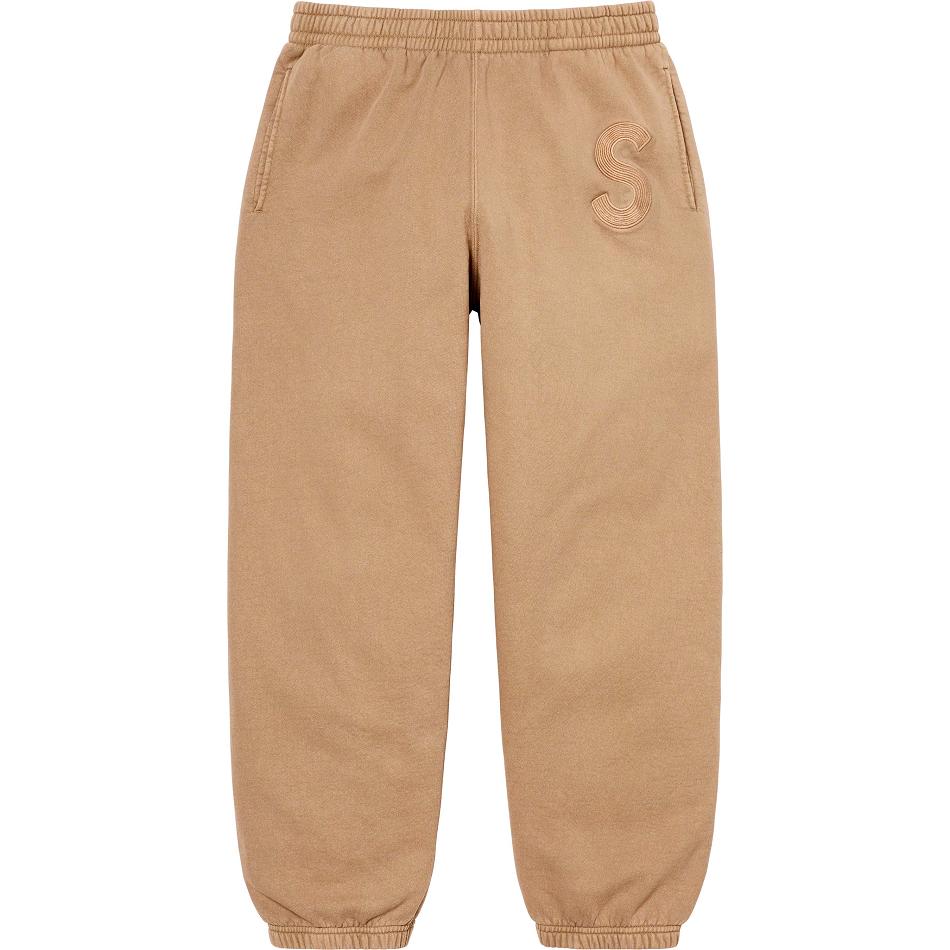 Supreme Overdyed S Logo Sweatpant Broek Bruin | NL405EX