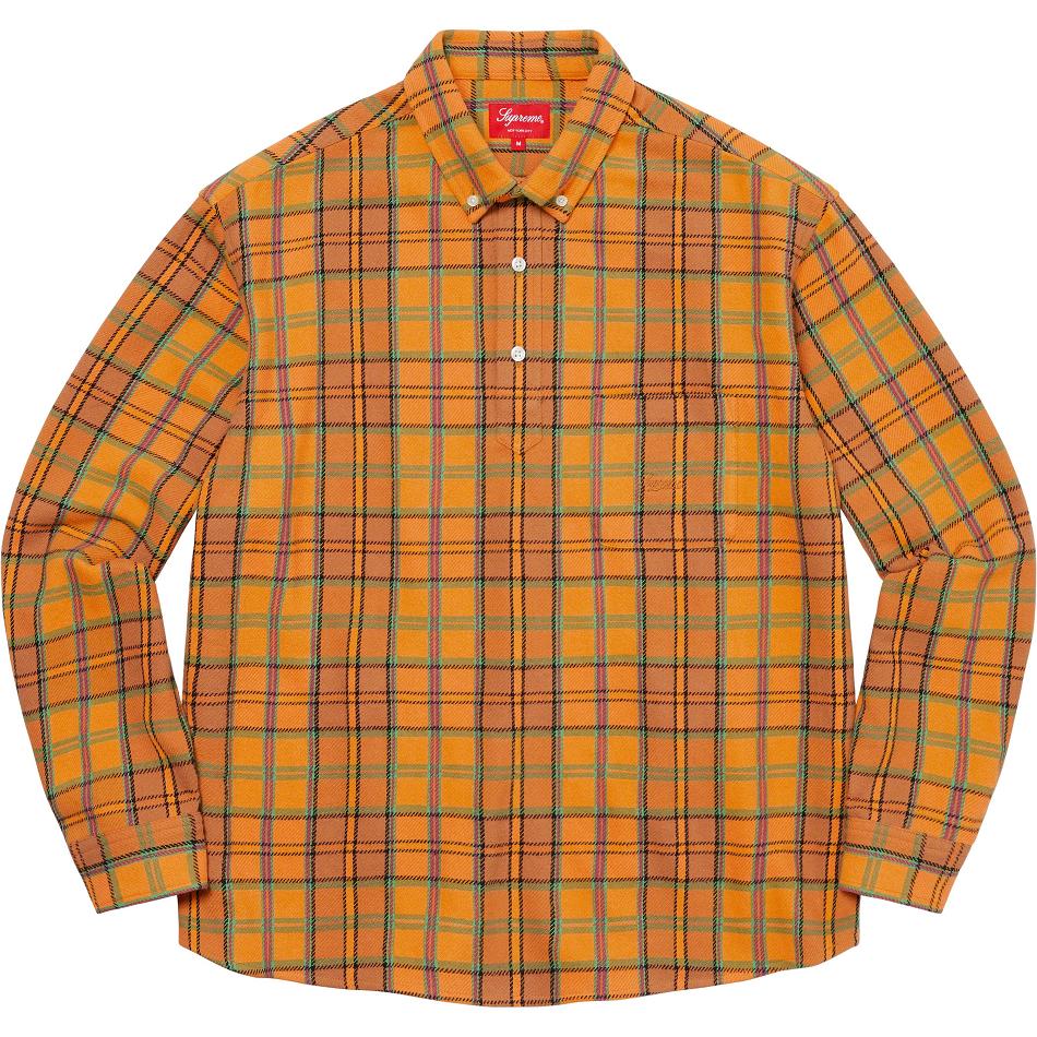 Supreme Pullover Plaid Flannel Overhemd Goud | NL377QZ