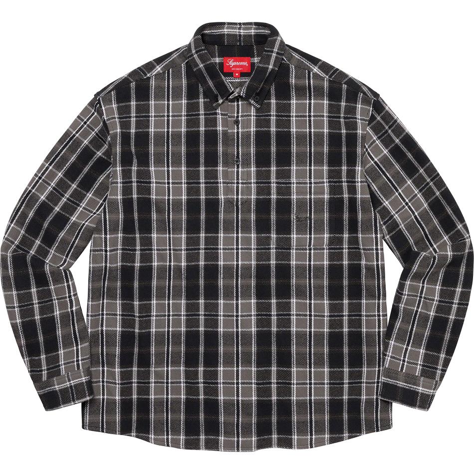 Supreme Pullover Plaid Flannel Overhemd Zwart | NL379EX