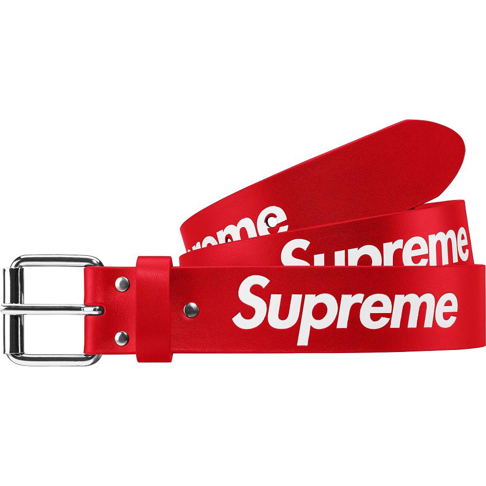 Supreme Repeat Leren Belt Riemen Rood | NL163XF