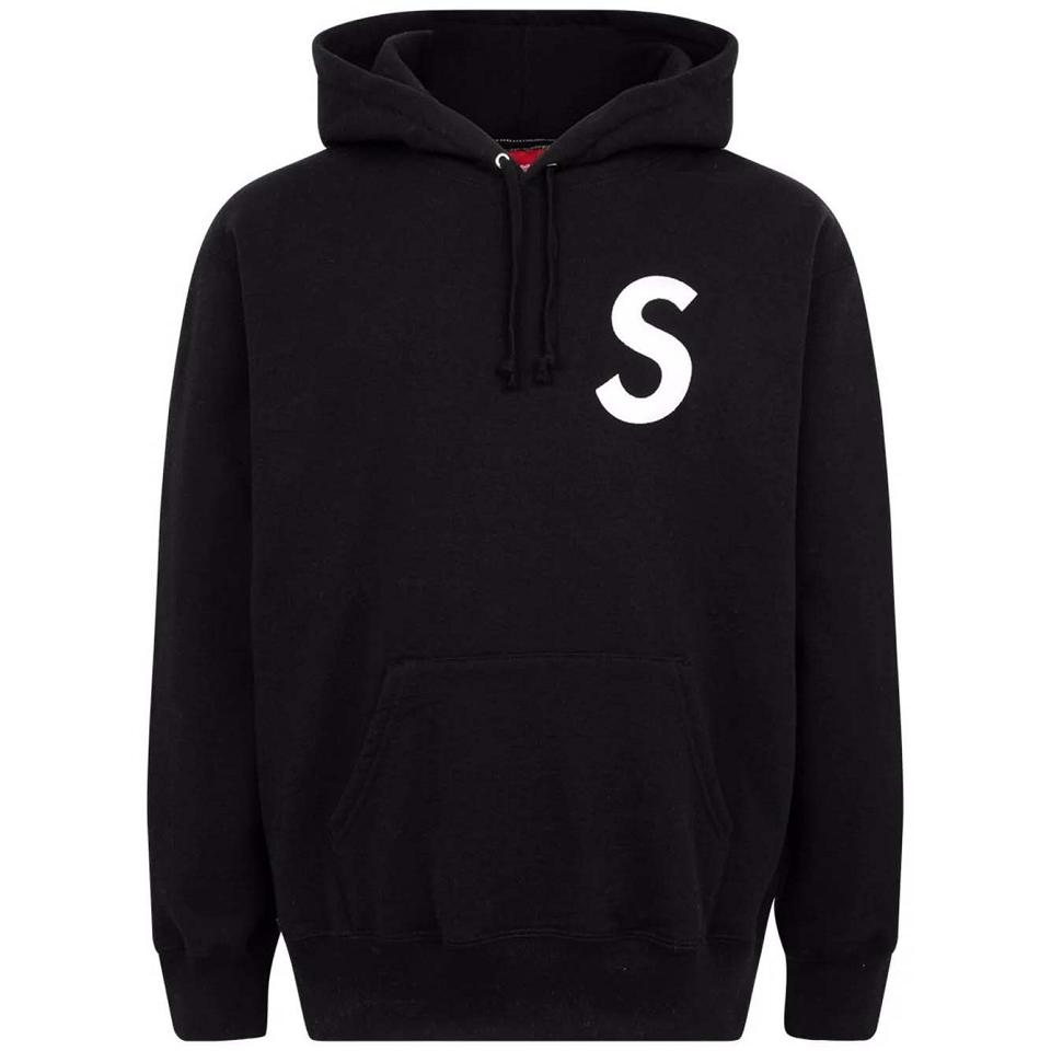 Supreme S Logo Split Hoodie Zwart | NL469GL