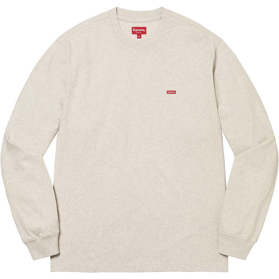 Supreme Small Box L/S Tee Truien Beige | NL343LH