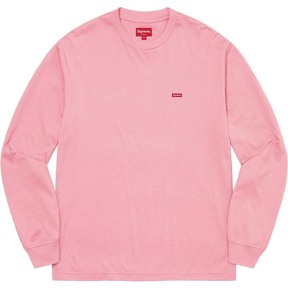 Supreme Small Box L/S Tee Truien Roze | NL344ZG