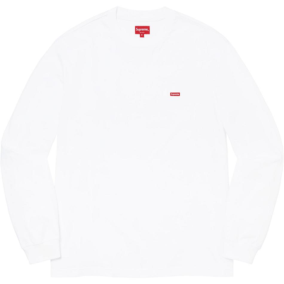 Supreme Small Box L/S Tee Truien Wit | NL347VD