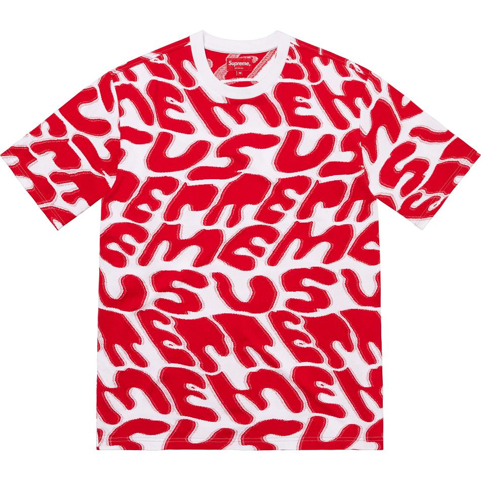 Supreme Stacked Intarsia S/S Top Truien Wit Rood | NL311DN