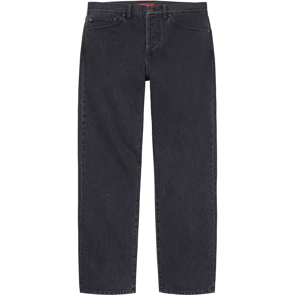 Supreme Stone Washed Black Slim Jean Broek Zwart | NL434YU