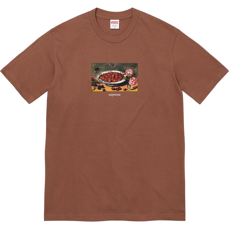 Supreme Strawberries Tee T-shirts Bruin | NL251TV