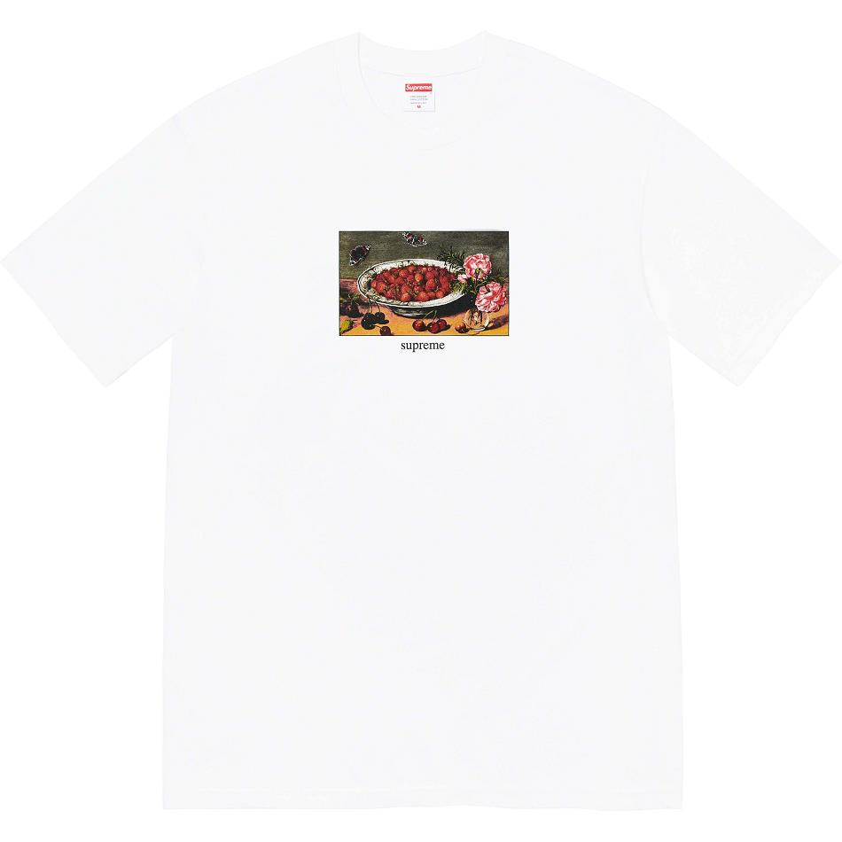 Supreme Strawberries Tee T-shirts Wit | NL250RW