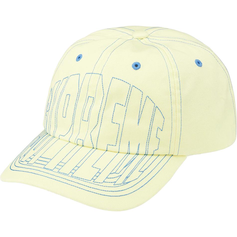 Supreme Visor Stitch 6-Panel Hoeden Geel | NL128SO