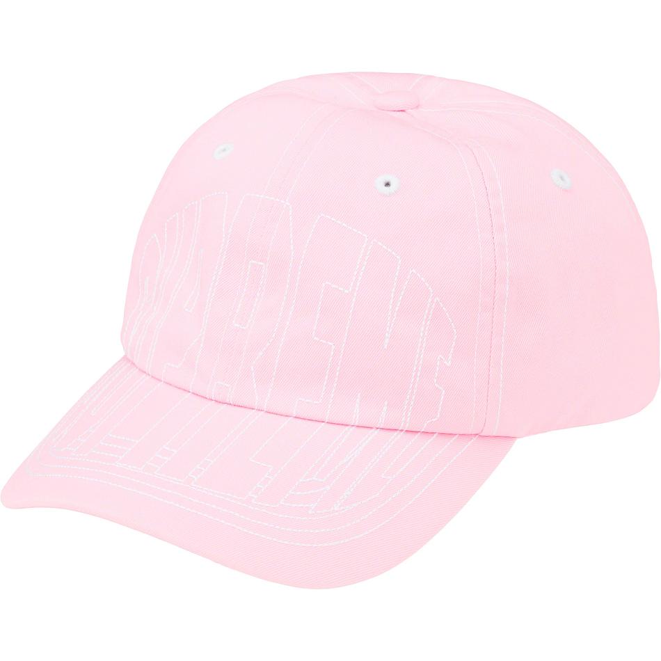 Supreme Visor Stitch 6-Panel Hoeden Roze | NL125OR