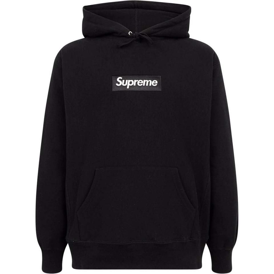 Supreme White Logo Hoodie Zwart | NL461UT