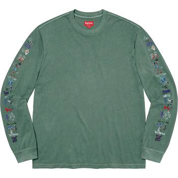 Supreme AOI Icons L/S Top Truien Groen | NL313GL