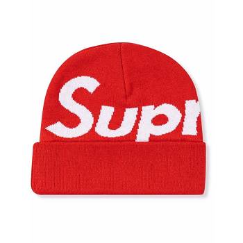 Supreme Big Logo Beanie Hoeden Rood | NL113VD