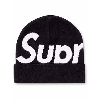 Supreme Big Logo Beanie Hoeden Zwart | NL111XF