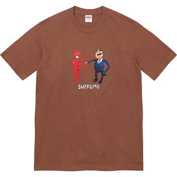 Supreme Business Tee T-shirts Bruin | NL215XF