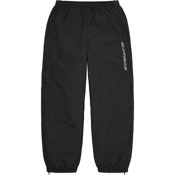 Supreme Full Zip Baggy Warm Up Pant Broek Zwart | NL432RW