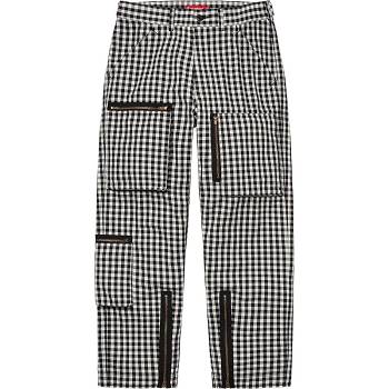 Supreme Gingham Flight Pant Broek Zwart | NL392HK