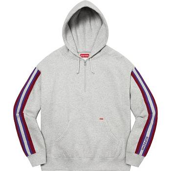 Supreme Half Zip Met Capuchon Sweatshirts Grijs | NL292ZG