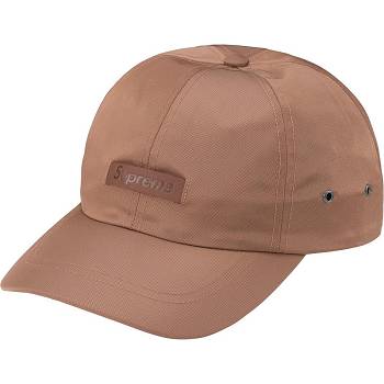 Supreme Leren Patch 6-Panel Hoeden Bruin | NL122YU