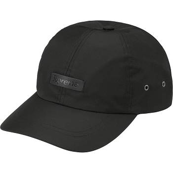 Supreme Leren Patch 6-Panel Hoeden Zwart | NL121TV