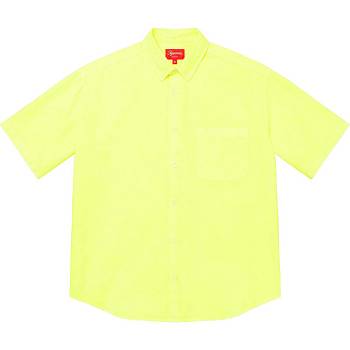 Supreme Loose Fit S/S Oxford Overhemd Geel | NL382YU