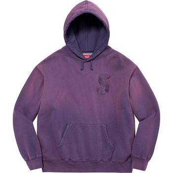 Supreme Overdyed S Logo Met Capuchon Sweatshirts Paars | NL276RW