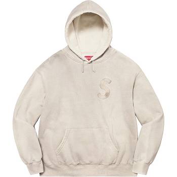 Supreme Overdyed S Logo Met Capuchon Sweatshirts Wit | NL279UT