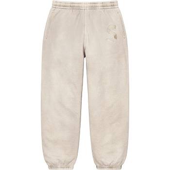 Supreme Overdyed S Logo Sweatpant Broek Beige | NL402MA