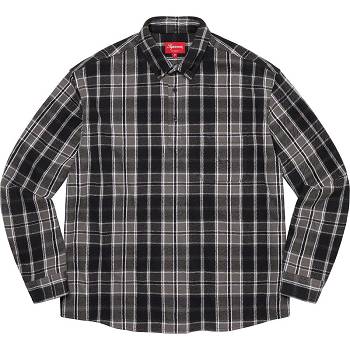 Supreme Pullover Plaid Flannel Overhemd Zwart | NL379EX