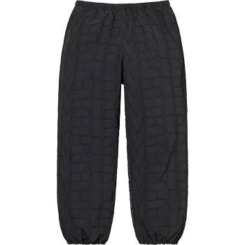 Supreme Repeat Stitch Track Pant Broek Zwart | NL400BC