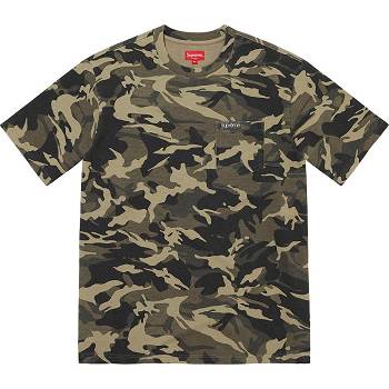 Supreme S/S Pocket Tee Truien Olijfgroen Camo | NL323NB