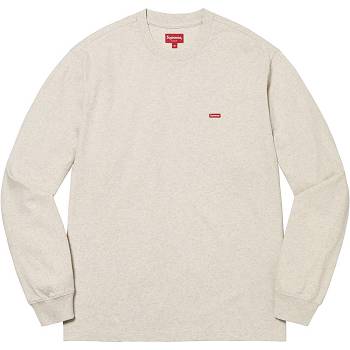 Supreme Small Box L/S Tee Truien Beige | NL343LH