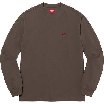 Supreme Small Box L/S Tee Truien Bruin | NL341JJ