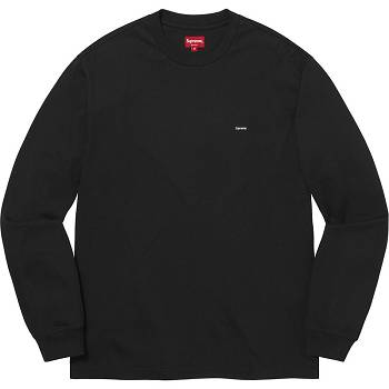 Supreme Small Box L/S Tee Truien Zwart | NL342KI